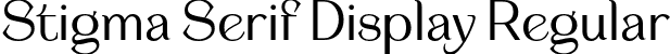 Stigma Serif Display Regular font - Stigma Display Typeface.otf