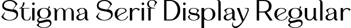 Stigma Serif Display Regular font - Stigma Display Typeface.ttf