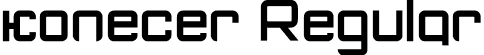 konecer Regular font - konecer.otf