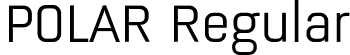POLAR Regular font - POLAR-Regular.otf