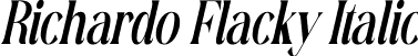 Richardo Flacky Italic font - Richardo Flacky Italic.otf