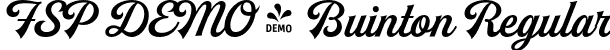FSP DEMO - Buinton Regular font - demo-buinton.otf