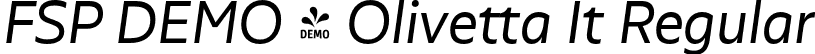 FSP DEMO - Olivetta It Regular font - Fontspring-DEMO-olivetta-regularit.otf