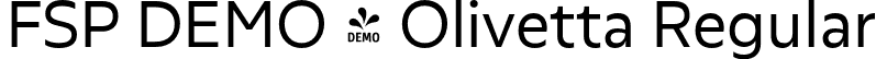 FSP DEMO - Olivetta Regular font - Fontspring-DEMO-olivetta-regular.otf