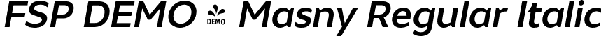 FSP DEMO - Masny Regular Italic font - Fontspring-DEMO-masnyregular_italic.otf