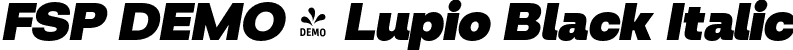 FSP DEMO - Lupio Black Italic font - Fontspring-DEMO-lupio-black-italic.otf