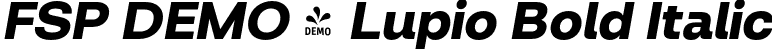 FSP DEMO - Lupio Bold Italic font - Fontspring-DEMO-lupio-bold-italic.otf