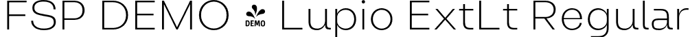 FSP DEMO - Lupio ExtLt Regular font - Fontspring-DEMO-lupio-extralight.otf