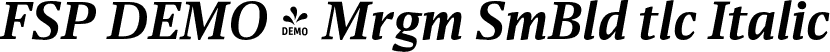 FSP DEMO - Mrgm SmBld tlc Italic font - Fontspring-DEMO-miragemsemiboldtalic.otf