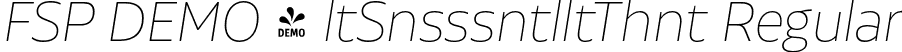 FSP DEMO - ltSnsssntlltThnt Regular font - Fontspring-DEMO-aaltosansessentialalt-thinit.otf