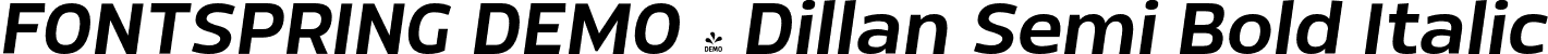 FONTSPRING DEMO - Dillan Semi Bold Italic font - Fontspring-DEMO-dillan-semibolditalic.otf