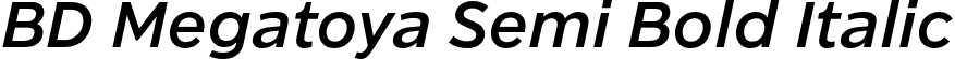 BD Megatoya Semi Bold Italic font - Balibilly Design - BD Megatoya Semi Bold Italic.otf