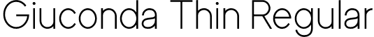 Giuconda Thin Regular font - Giuconda Thin.ttf