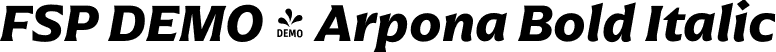 FSP DEMO - Arpona Bold Italic font - Fontspring-DEMO-arpona-bolditalic.otf