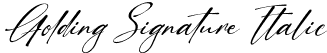 Golding Signature Italic font - Golding Signature italic.otf