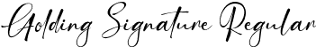 Golding Signature Regular font - Golding Signature.otf