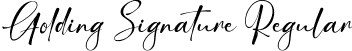 Golding Signature Regular font - Golding Signature.ttf