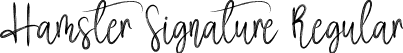 Hamster Signature Regular font - Hamster Signature.otf