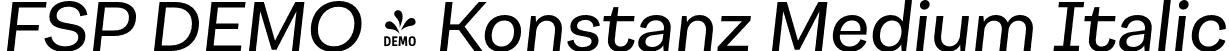 FSP DEMO - Konstanz Medium Italic font - Fontspring-DEMO-konstanz-mediumitalic.otf