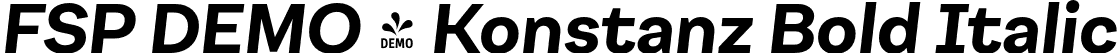 FSP DEMO - Konstanz Bold Italic font - Fontspring-DEMO-konstanz-bolditalic.otf