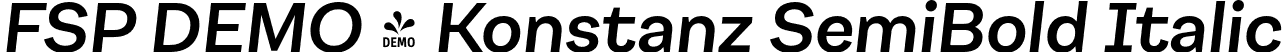 FSP DEMO - Konstanz SemiBold Italic font - Fontspring-DEMO-konstanz-semibolditalic.otf
