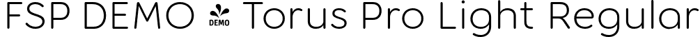 FSP DEMO - Torus Pro Light Regular font - Fontspring-DEMO-toruspro-light.otf