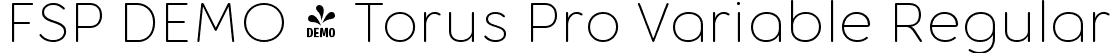 FSP DEMO - Torus Pro Variable Regular font - Fontspring-DEMO-toruspro-variable.ttf