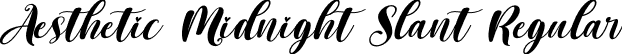 Aesthetic Midnight Slant Regular font - Aesthetic Midnight Slant.ttf