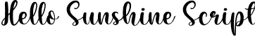 Hello Sunshine Script font - HelloSunshine-Script.otf