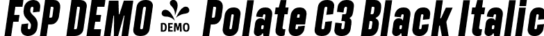 FSP DEMO - Polate C3 Black Italic font - Fontspring-DEMO-polatec3-blackitalic.ttf