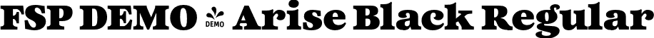 FSP DEMO - Arise Black Regular font - Fontspring-DEMO-arise-black.otf