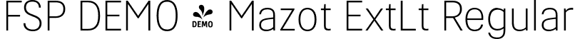 FSP DEMO - Mazot ExtLt Regular font - Fontspring-DEMO-mazot-extralight.otf