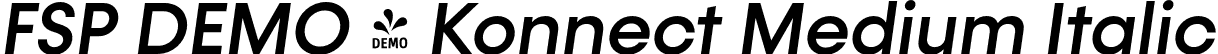 FSP DEMO - Konnect Medium Italic font - Fontspring-DEMO-konnect-mediumitalic.otf