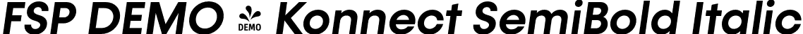 FSP DEMO - Konnect SemiBold Italic font - Fontspring-DEMO-konnect-semibolditalic.otf