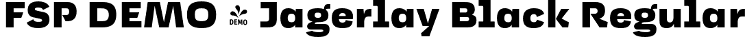 FSP DEMO - Jagerlay Black Regular font - Fontspring-DEMO-jagerlay-black.otf