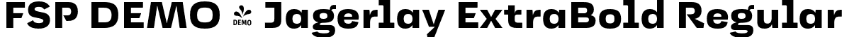 FSP DEMO - Jagerlay ExtraBold Regular font - Fontspring-DEMO-jagerlay-extrabold.otf