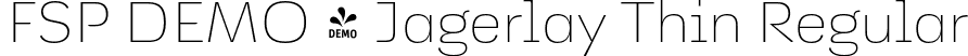 FSP DEMO - Jagerlay Thin Regular font - Fontspring-DEMO-jagerlay-thin.otf