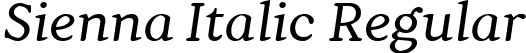 Sienna Italic Regular font - Sienna Italic.ttf