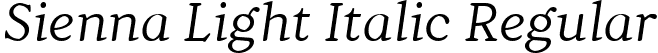 Sienna Light Italic Regular font - Sienna Light Italic.ttf
