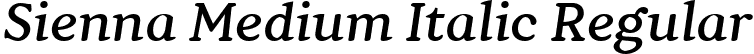 Sienna Medium Italic Regular font - Sienna Medium Italic.ttf