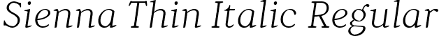 Sienna Thin Italic Regular font - Sienna Thin Italic.ttf