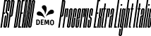 FSP DEMO - Procerus Extra Light Italic font - Fontspring-DEMO-procerus-200-extralight-italic.otf