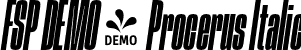 FSP DEMO - Procerus Italic font - Fontspring-DEMO-procerus-400-regular-italic.otf