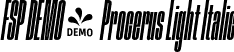 FSP DEMO - Procerus Light Italic font - Fontspring-DEMO-procerus-300-light-italic.otf
