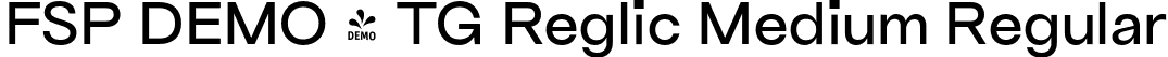 FSP DEMO - TG Reglic Medium Regular font - Fontspring-DEMO-tgreglic-medium.otf