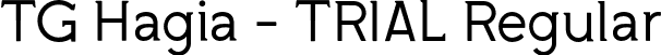 TG Hagia - TRIAL Regular font - tghagia-trial-regular.otf