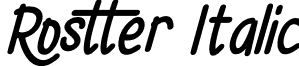 Rostter Italic font - Rostter italic.otf