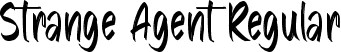 Strange Agent Regular font - strangeagent-nrawj.ttf