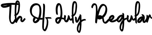 Th Of July Regular font - ThOfJuly.otf
