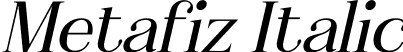 Metafiz Italic font - Metafiz-Italic.ttf